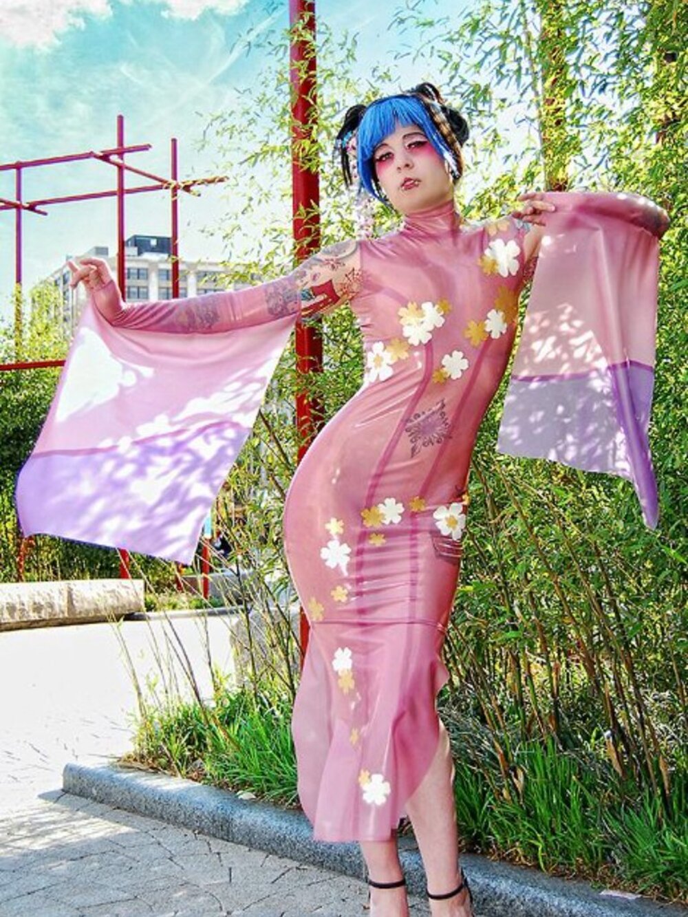 REAL LATEX by Dawnamatrix Kimono Sleeves Sz S/M